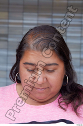 Head Hair Woman White Casual Overweight Street photo references